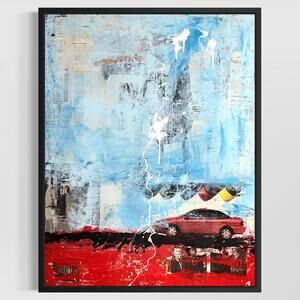 Original Mixed Media Abstract Modern Art Painting 18x24 "Quadrable" Signed